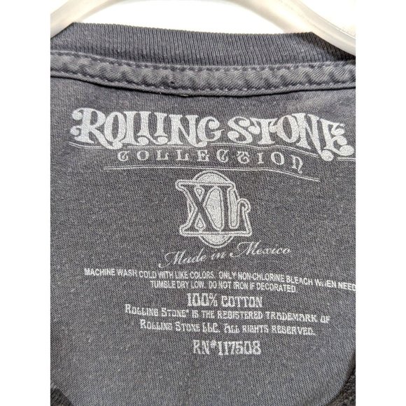 Rolling Stone Collection Shirt Mens Extra Large XL Gray Guitar Art Spell Out - Picture 11 of 11